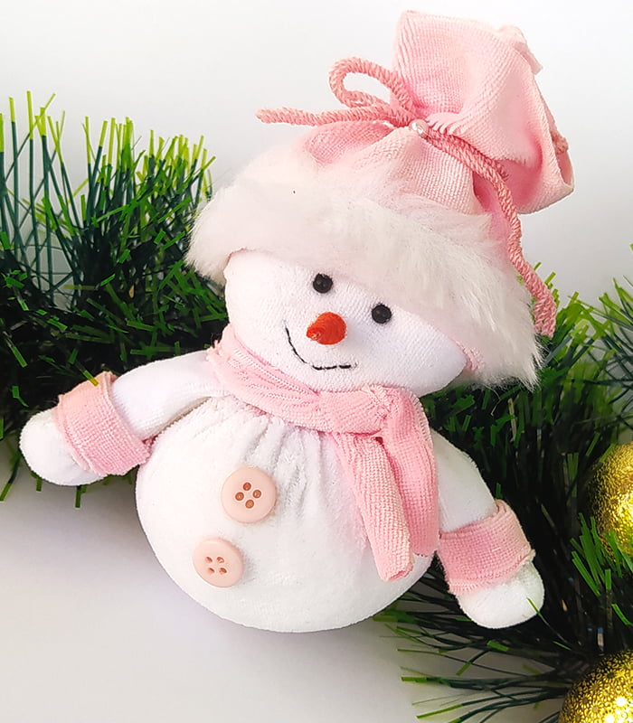 Boneco de Neve Rosa Bebê