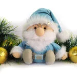 Papai Noel Azul – Decoração Natalina Artesanal e Exclusiva