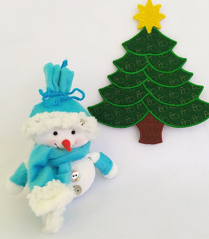 Boneco-de-neve-azul-turquesa