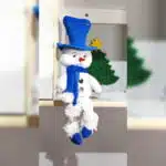 Boneco de Neve Cartola Azul Royal