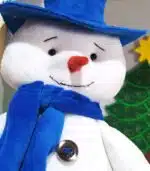 Boneco de Neve Cartola Azul Royal