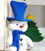 Boneco de Neve Cartola Azul Royal