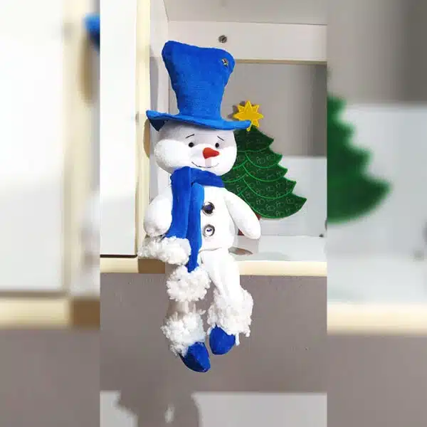 Boneco de Neve Cartola Azul Royal