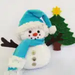 Boneco de Neve 20 CM Azul Turquesa