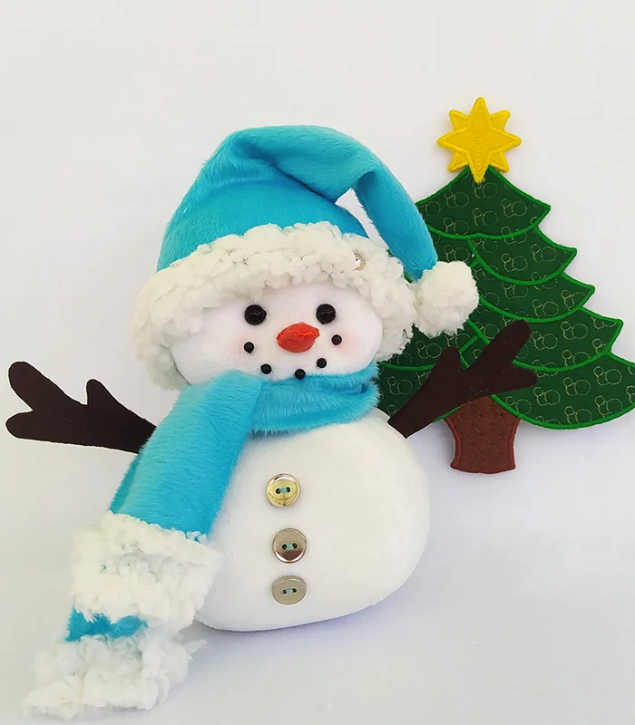 Boneco de Neve 20 CM Azul Turquesa